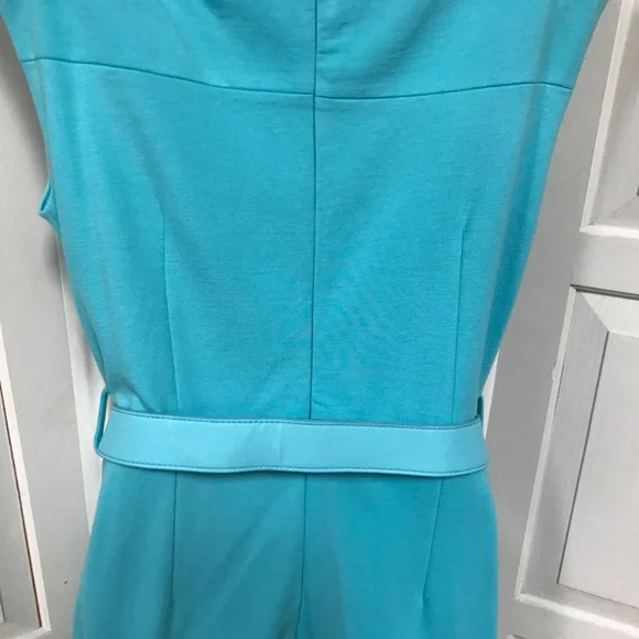 Tyler Boe Sleeveless Turquoise Belted Dress - Picture 15 of 15